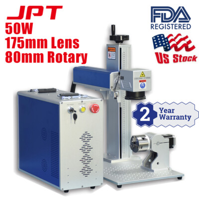 US Stock 50W JPT Fiber Laser Engraver Pistol Polymer Stippling Metal Engraving-image