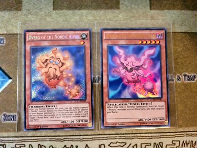 YUGIOH DVERG OF THE NORDIC ALFAR SECRET + SVARTALF LC5D ULTRA 1ST ED NM-image
