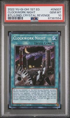 2022 PSA 10 YUGIOH BATTLES OF LEGEND 1ST ED SECRET RARE CLOCKWORK NIGHT 💫-image