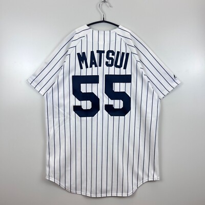MLB NEW YORK YANKEES HIDEKI MATSUI #55 PINSTRIPE AUTHENTIC JERSEY SIZE  M-image