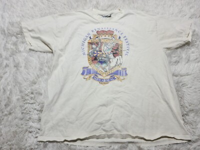 1995 Michigan Renaissance-Festival XL 90s Single-Stitch Thrashed Faded Distress-image