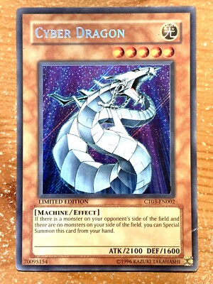 yugioh Cyber Dragon CT03-EN002 Secret Rare Limited Edition damage-image