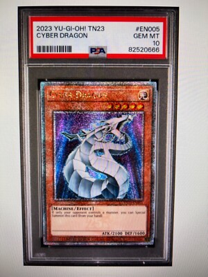 PSA 10 MINT Yugioh Cyber Dragon TN23-EN005 Quarter Century Secret Rare-image