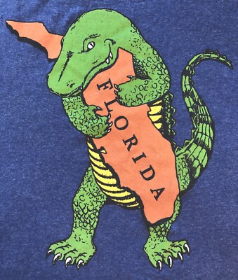 FLORIDA GATORS Friends United Network FUN T-Shirt XL State Hug Godzilla RARE-image