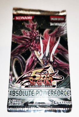 YUGIOH Absolute Powerforce 5D'S 1st Edition Sealed Booster Pack 9 cards-image