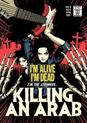 THE CURE I'm The Stranger T-SHIRT Horror Comic Book Spoof Art Robert Smith NEW-image