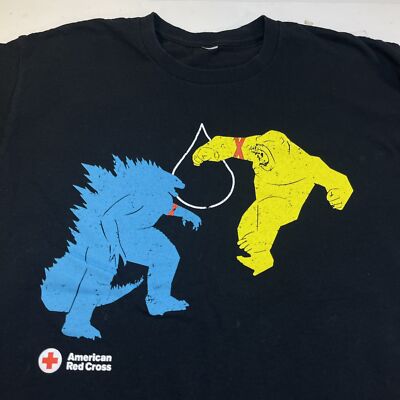GODZILLA x KING KONG American Red Cross The New Empire T SHIRT Sz Mens XL-image