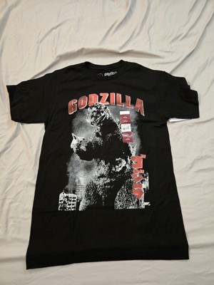 Godzilla Retro Movie Black T-Shirt Size S(34-36) New -image