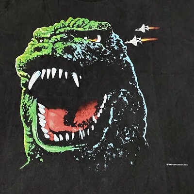 Vintage 1997 GODZILLA Size L Original 90s Movie Single Stitch T-shirt REPRINT-image