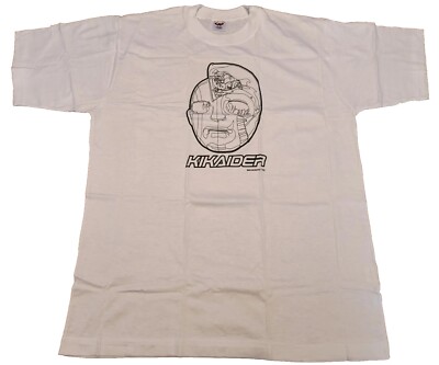 NOS Vintage 1999 KIKAIDER t shirt L anime promo 90s Japan super sentai-image