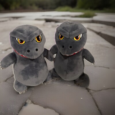 2018 Set Of 2 Toho Kidrobot Phunny GODZILLA Gray Kaiju Monster 8