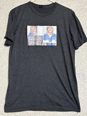 Vintage Graphic T-Shirt Mugshot Design Shelby County Justice Complex Anvil Sz Md-image