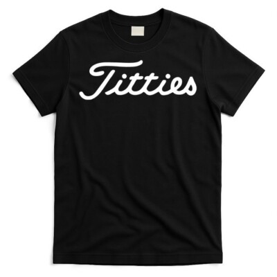 Titties Golf Bachelor Party Funny Golfing Gift Parody T-Shirt-image
