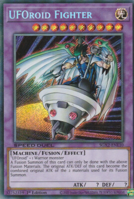 YUGIOH HOLO CARD UFOROID FIGHTER SGX2-ENE10 1ST EDITION-image