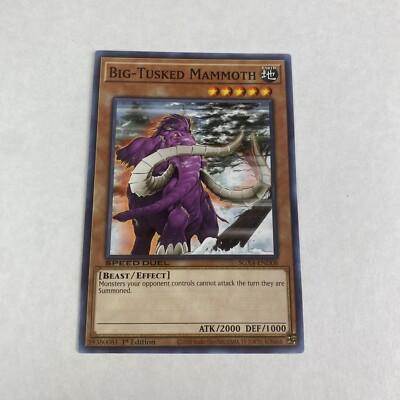 Yugioh Big Tusked Mammoth SGX4-END08  1st Edition Speed Duel Midterm Destruction-image