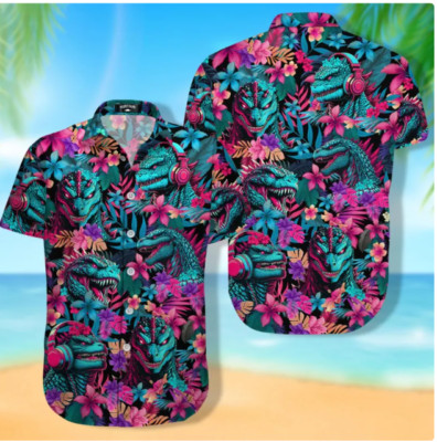 Godzilla Movies Button 3D HAWAII SHIRT HALLOWEEN GIFT CHRISTMAS GIFT BEST PRICE-image