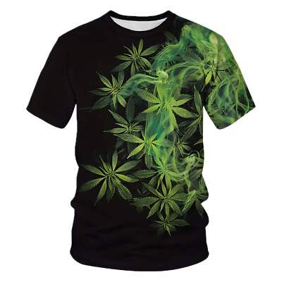 Digital Print Short Sleeve Round Neck Pullover T-Shirt for Women - Stylish and C-image