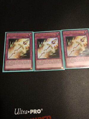 YUGIOH! 3x NORDIC RELIC GUNGNIR 1st ED LC5D-EN200 ULTRA RARE-image