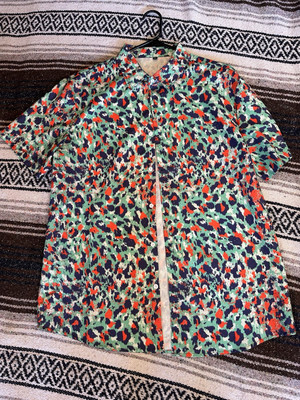 Cool Retro Vintage Element Art Print Men's Button Up XLHawaiian Lapel Shirt Tops-image