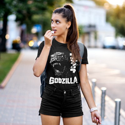 Godzilla 🐲 Women's T-Shirt Classic Fit 100% Heavy Cotton USA Ships Fast-image