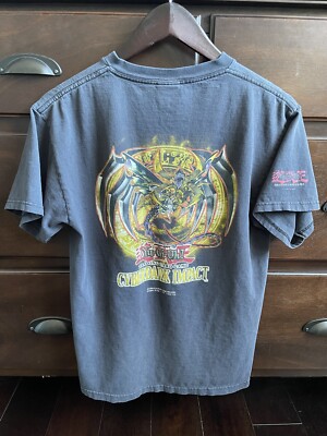 Vintage Yugioh GX CyberDark Impact Dragon Promo TCG T-Shirt Medium-image