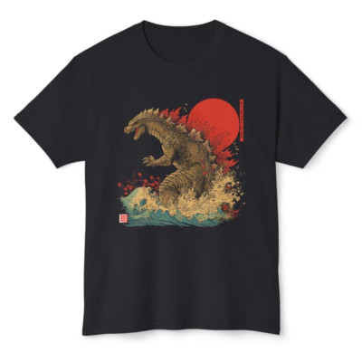 Godzilla Retro T-Shirt,Godzilla Graphic Tee,Retro Graphic Tee,Unisex Cotton Tee-image