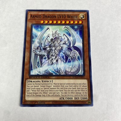 Yugioh Armed Dragon LV10 White SGX4-ENE01 Common Speed Duel Midterm Destruction-image