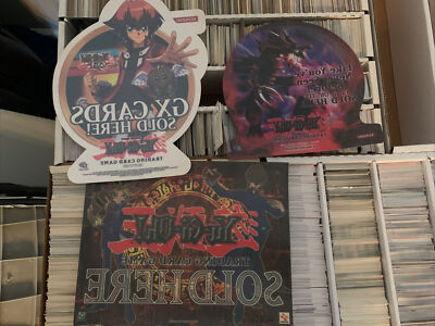 Yu-Gi-Oh Trading Card Game Sold Here Vintage 90s 1996 Window Cling GX Lot Of 3-image