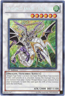 Yu-Gi-Oh Card - HA03-EN057 - DRAGUNITY KNIGHT - GAE BULG (secret rare holo) NM/M-image
