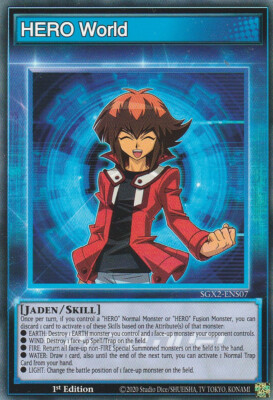 YUGIOH CARD HERO WORLD SGX2-ENS07 1ST EDITION COMMUN-image