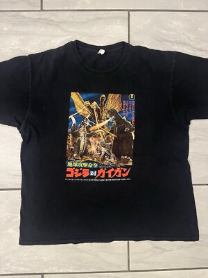 Y2K Godzilla Versus Gigan Movie Promo T Shirt Mens XL Toho Co Ltd Japan-image