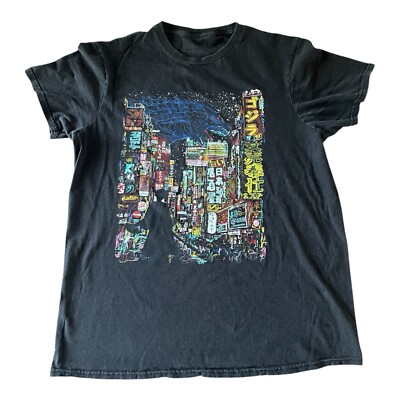THREADLESS KAIJU CITY T Shirt Small Japanese Monster Gojira Love Anime (Read)-image
