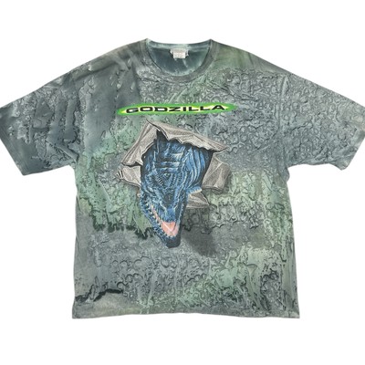 Vintage Godzilla  T-Shirt Movie AOP Break Through USA 90’s Roland Emmerich-image