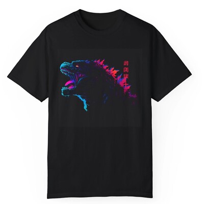 Godzilla Head Neon For Men Wonmen  T-shirt-image