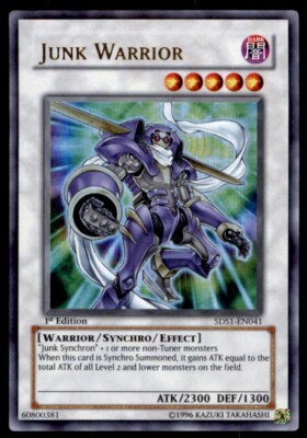Yu-Gi-Oh! 1st Edition Junk Warrior #5DS1-EN041 Light Play-image