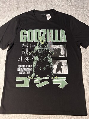 Godzilla It’s Return Is Near T-Shirt BLACK Size Medium NEW WITH TAGS-image