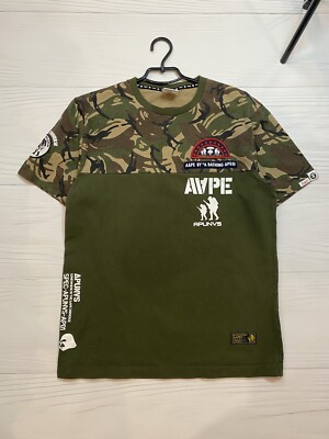 Aape by A Bathing Ape y2k Camo Tee Large Camo Colour Men Streetwear Vintage-image