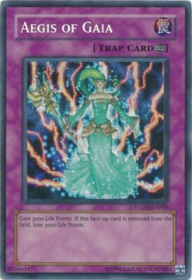 YuGiOh GX TCG Strike of Neos Secret Rare Aegis of Gaia STON-EN068-image