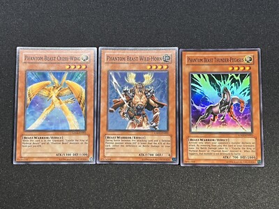Phantom Beast Cross-Wing Wild-Horn Thunder-Pegasus Game promo Set GX02 All Mint-image