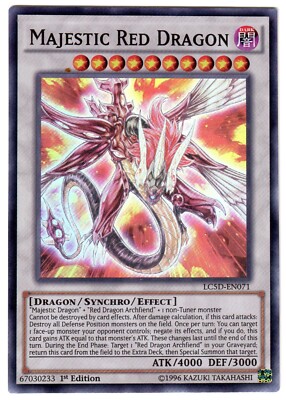 Yu-Gi-Oh! Majestic Red Dragon LC5D-EN071 Super Rare NM 1st Edition-image