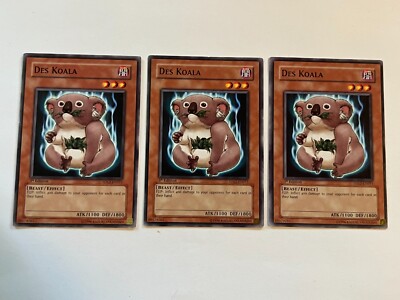 3X Des Koala - 5DS2-EN011 3 x3 Yugioh Yu Gi Oh! Playset 1st Edition-image