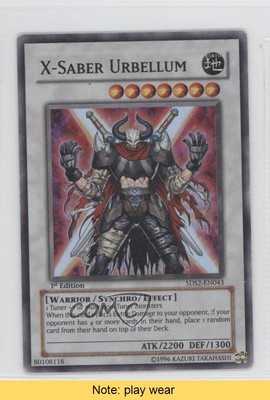 X-Saber Urbellum 1st Ed. YuGiOh 5D's 2 Starter Deck #5DS2-EN043 2009 READ 0a1-image