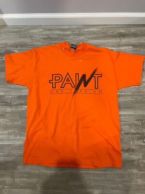 Vintage 90s Newspaper  Oakland Press T Shirt Sz L Orange SS Made in USA-image