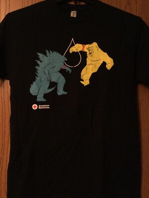 Godzilla X Kong - “The New Empire” - 2024 Black Shirt - M - American Red Cross-image