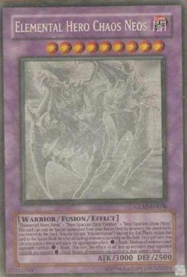 Elemental Hero Chaos Neos - GLAS-EN036 - Ghost Rare - 1st Edition DMG YuGiOh!  B-image