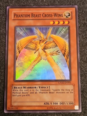 Yugioh Phantom Beast Cross-Wing GX02-EN001 Super Rare Tag Force Promo LP-image