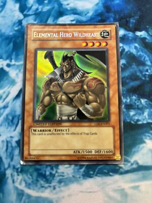 Yugioh Elemental Hero Wildheart GSE-EN001 Limited Ed HP SUPER RARE FOIL ERROR-image