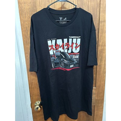 Tuner Cult Men's 3XL Black Skyline GT-R R35 Graphic T-Shirt-image