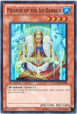 Yu-Gi-Oh Card - HA02-EN046 - PILGRIM OF THE ICE BARRIER (super rare holo) - NM/M-image