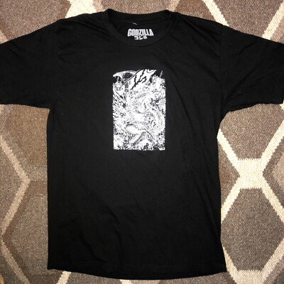 Godzilla King of the Monsters Japanese TOHO Men's Black Graphic T-Shirt Size L-image